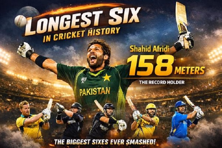 highest six in cricket history Novels Mafia